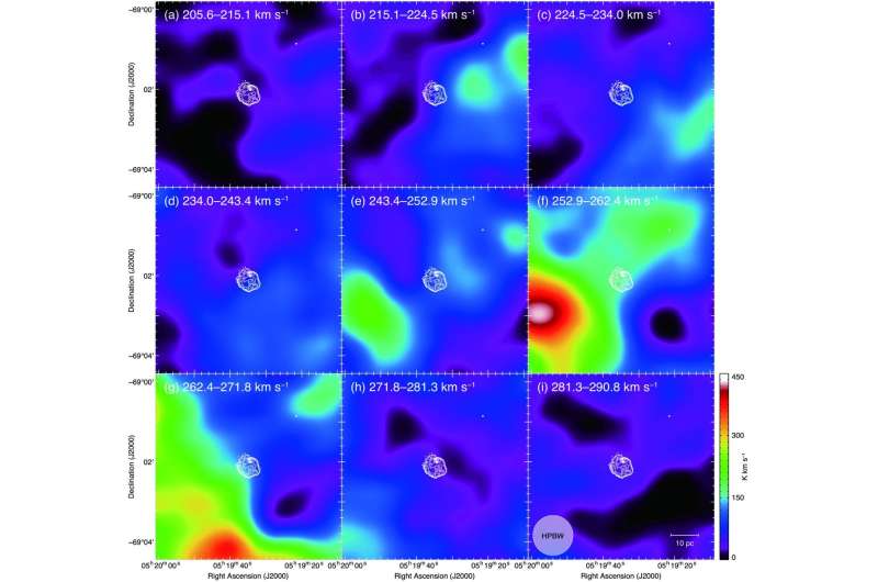 Study explores the properties of a supernova remnant in a nearby galaxy
