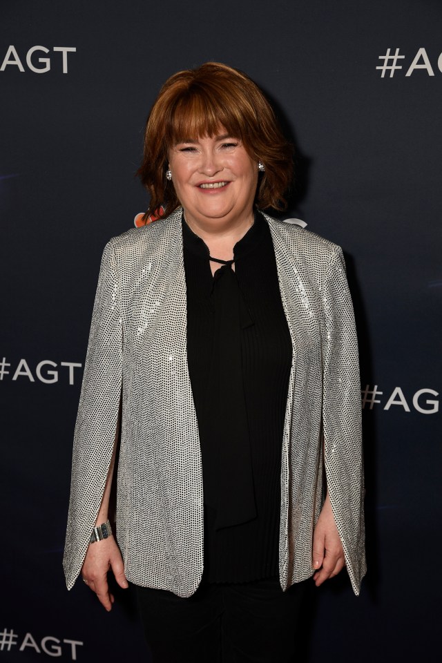 Susan Boyle at the America's Got Talent Season 14 Live Show Red Carpet.