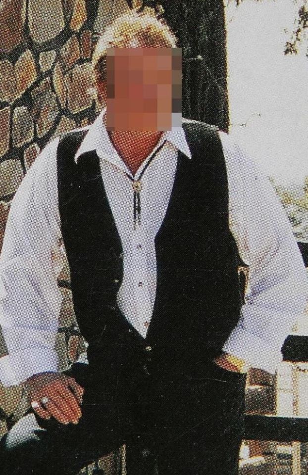 Photo of Tim Colt, the patriarch of an incestuous family, with his face blurred.