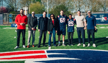 Marcus Jones, Cole Strange help Patriots deepen roots in Germany with Flag Football Fest