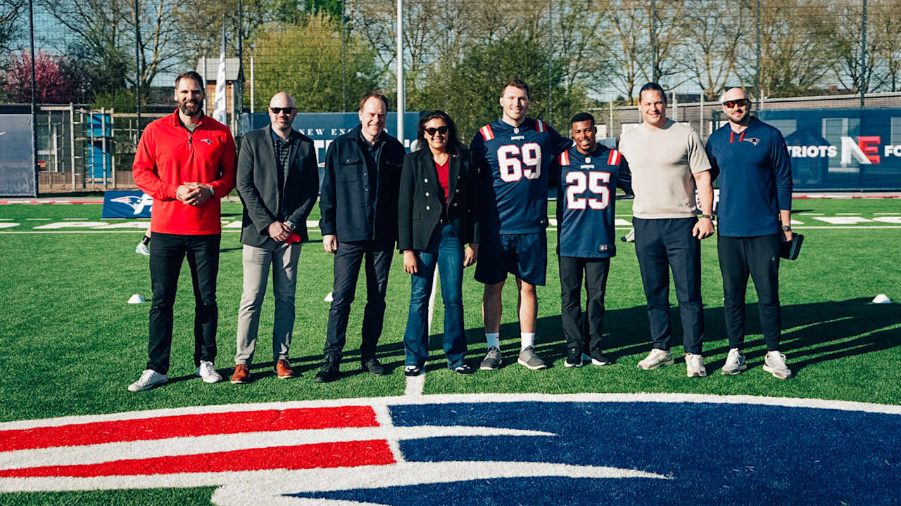 Marcus Jones, Cole Strange help Patriots deepen roots in Germany with Flag Football Fest