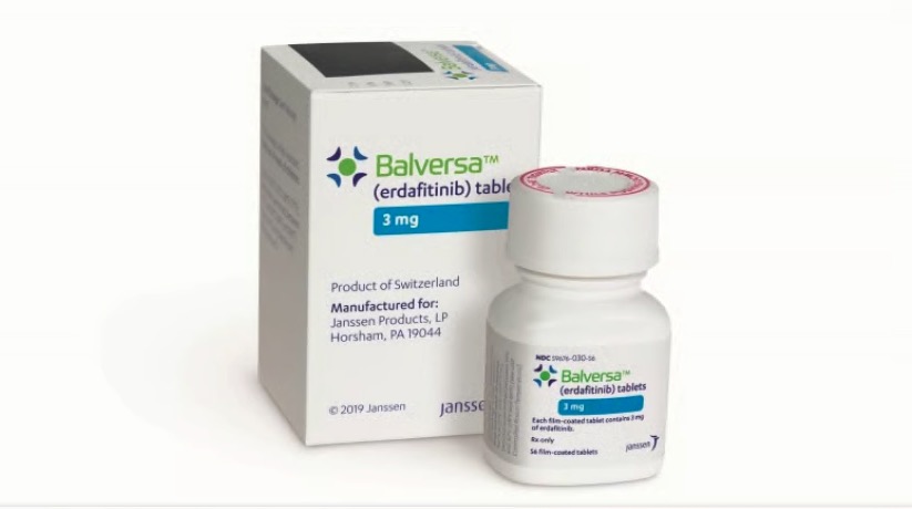 Balversa (erdafitinib) 3mg tablets with box.