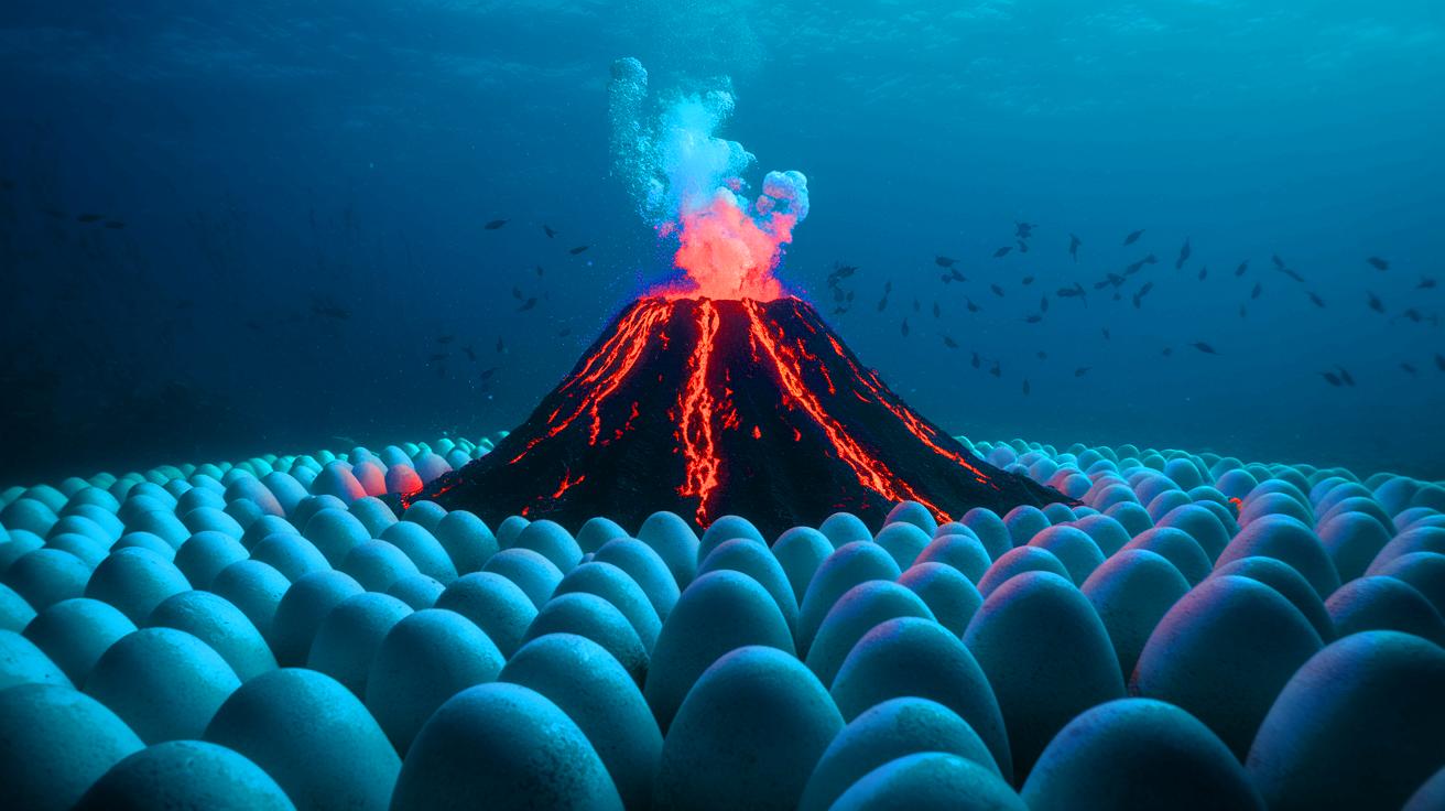 Underwater Volcano Reveals Thousands of Giant Live Eggs: A Shocking Discovery That Will Terrify and Fascinate Everyone