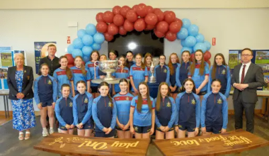 St Patrick’s High School Keady tees up with the R & A with visit of Claret Jug – and Sam! – Armagh I