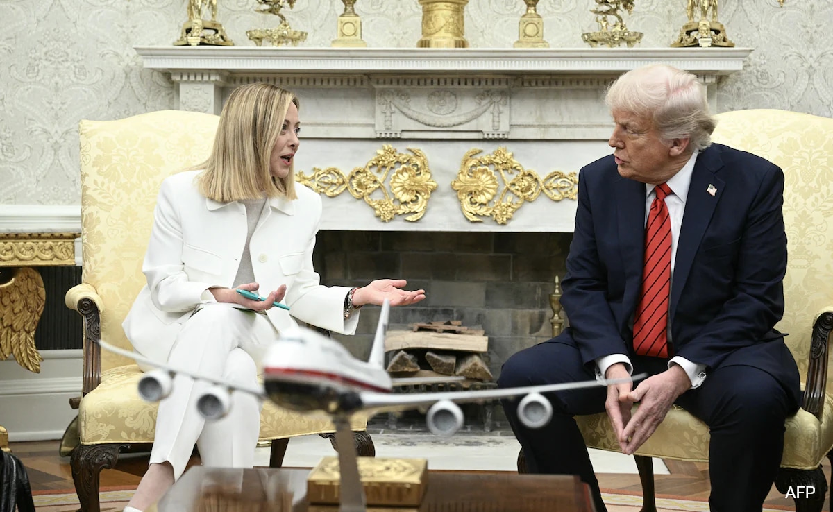 Trump Says 'No Rush' To End Tariffs On European Union In Meet With Meloni