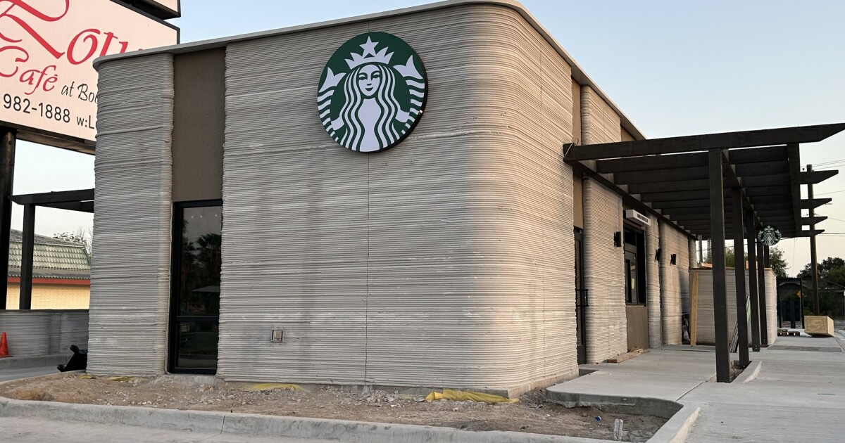 USA's first 3D printed Starbucks coffee shop built in Brownsville, Texas