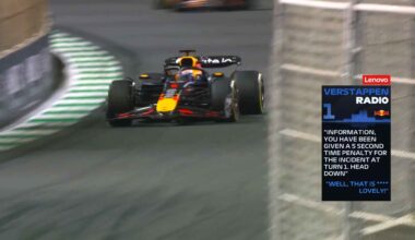 Max Verstappen called his penalty in Jeddah "really lovely"