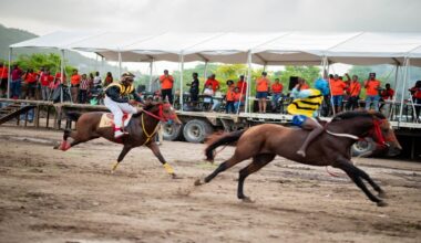 Horse race in Vieux Fort