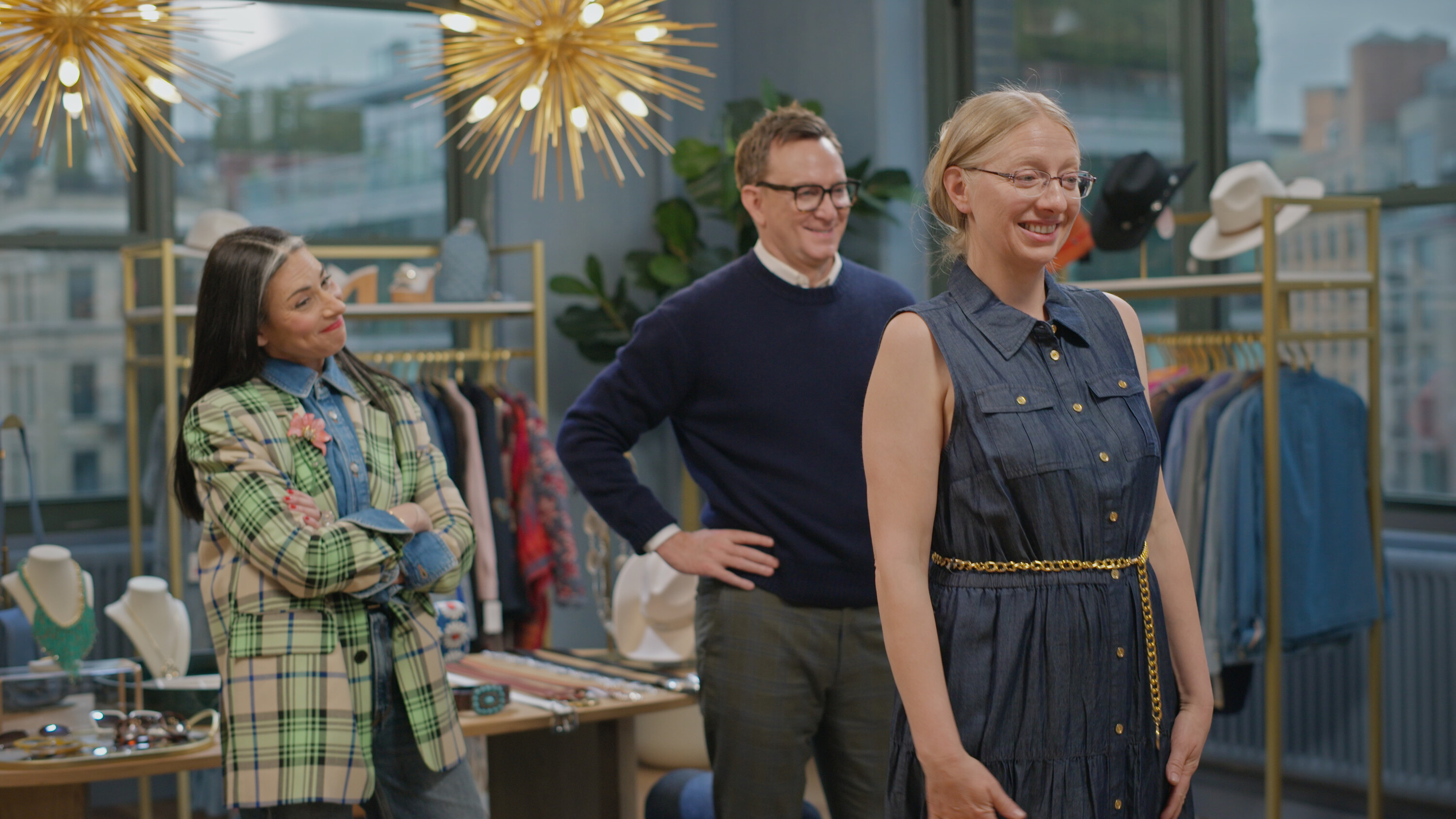 Stacy London and Clinton Kelly styling a client