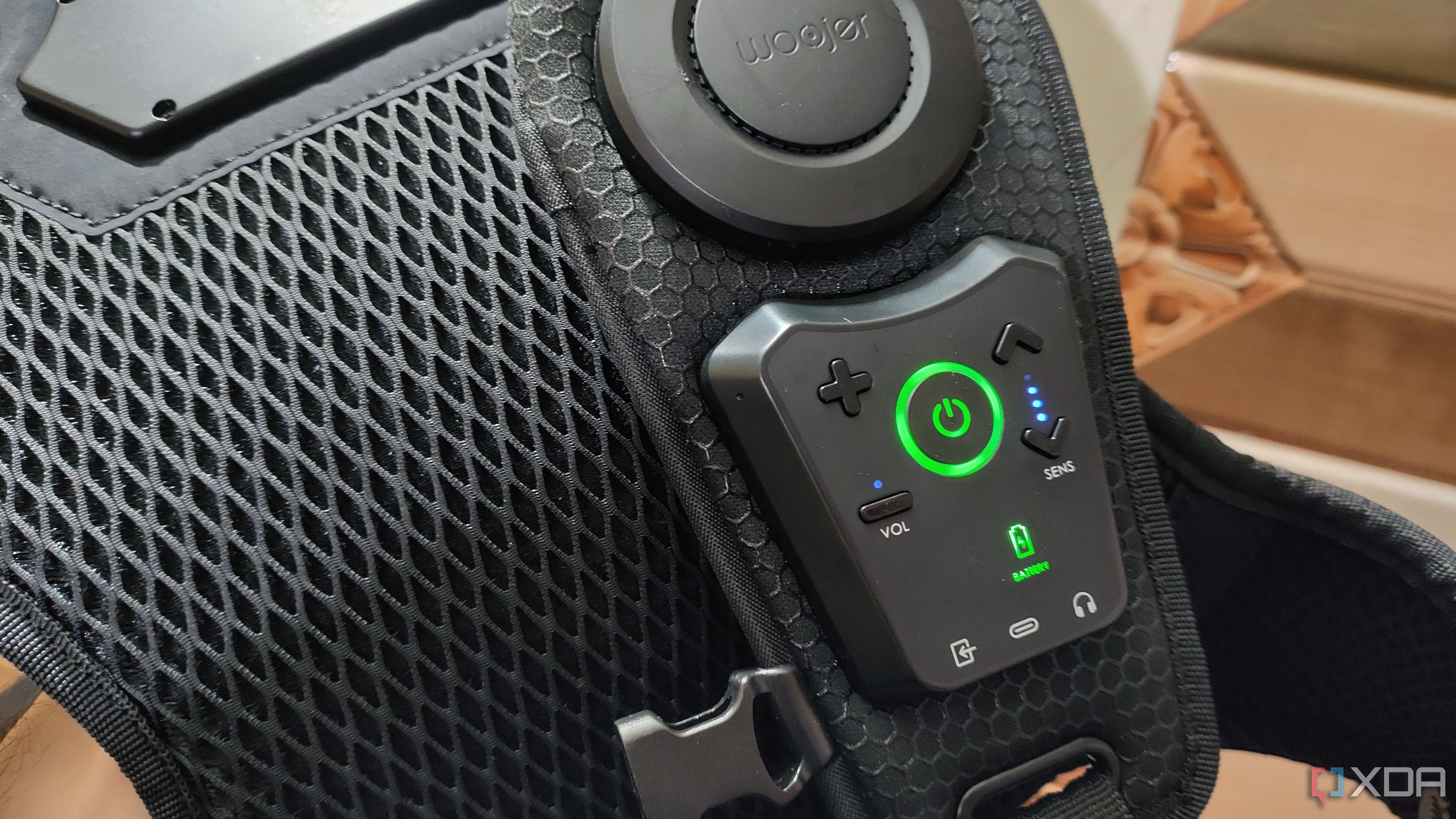 The front side of the Woojer Vest 3