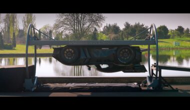 World's first car to drive UPSIDE DOWN is unveiled after 1,000bhp motor 'sucked itself' to ceiling & rotated 180 degrees