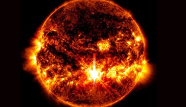 An X9.0 solar flare observed by the Solar Dynamics Observatory on last year.