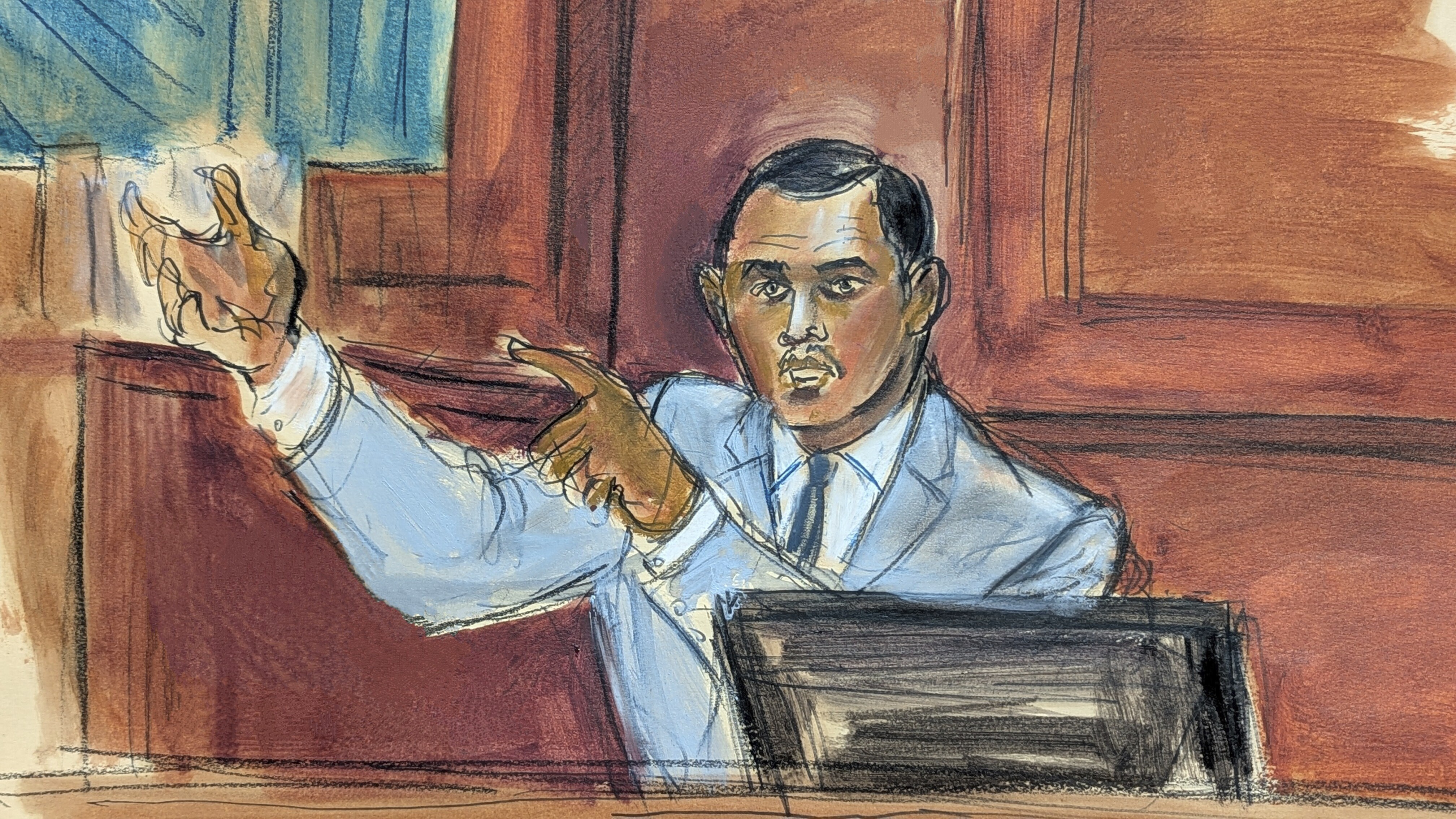 Israel Florez testifies in Lower Manhattan on Monday