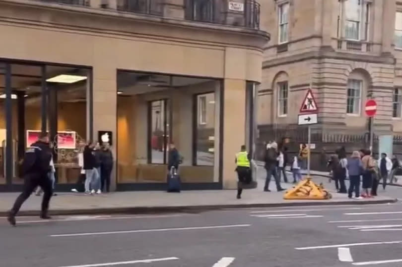 The moment was caught on camera