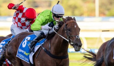 Reserve Bank and Jamie Melham combine to win The Goodwood at Morphettville. Picture: Makoto Kaneko