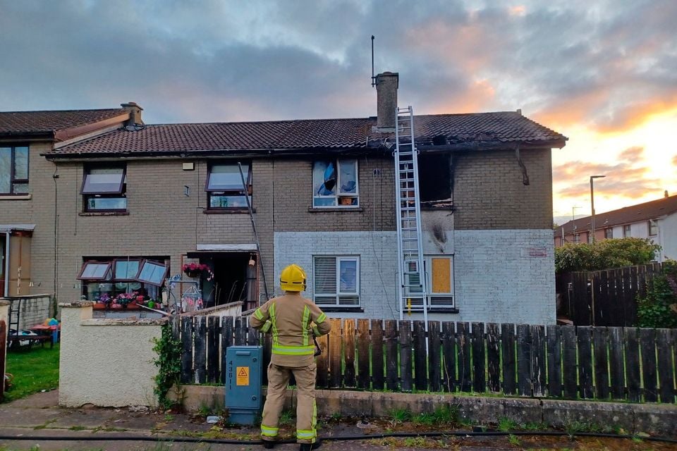 NIFRS at scene of fire in Dunclug Gardens area of Ballymena