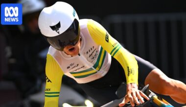Jay Vine third in Giro d'Italia time trial as Luke Plapp finishes last after fall