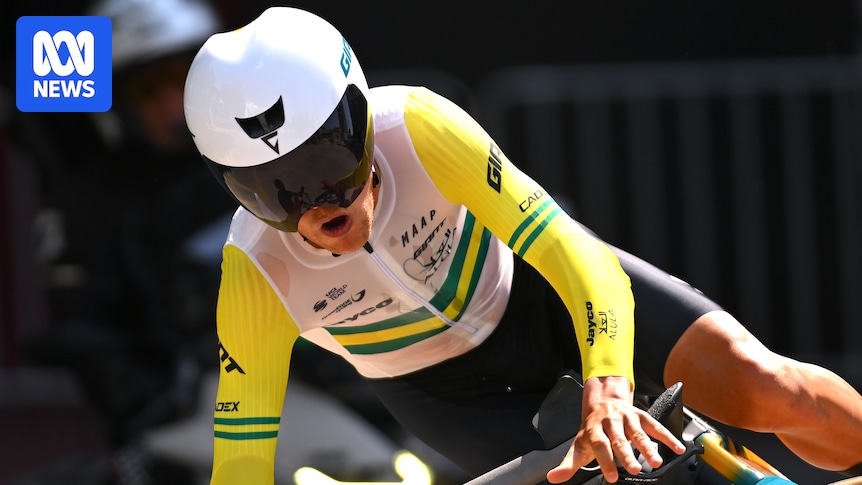 Jay Vine third in Giro d'Italia time trial as Luke Plapp finishes last after fall