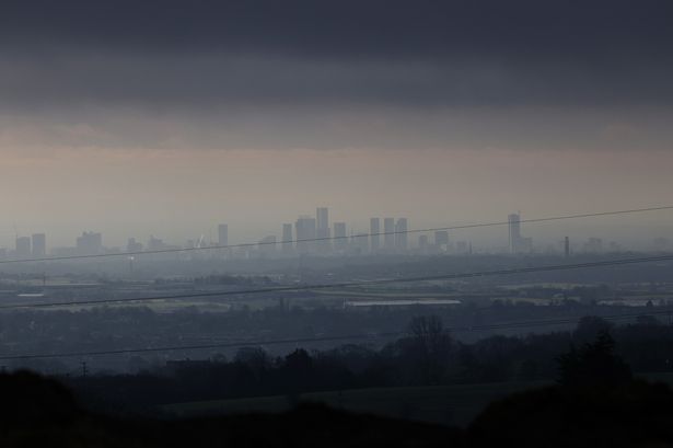 Manchester skyline taken from Scout Moor, Rochdale