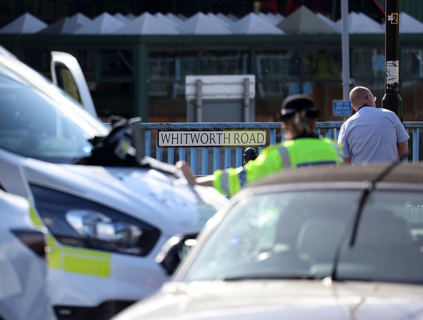 A cordon was put in place following the two collisions