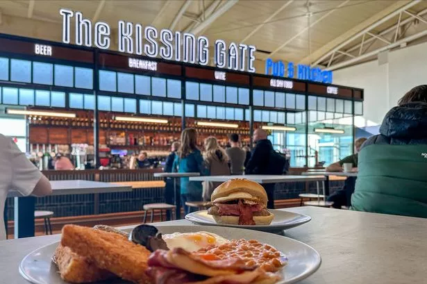 Inside the renovated Kissing Gate at Liverpool Airport