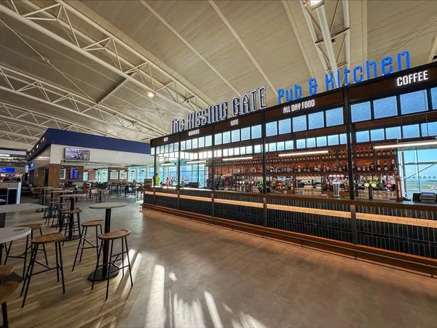 Inside the renovated Kissing Gate at Liverpool Airport