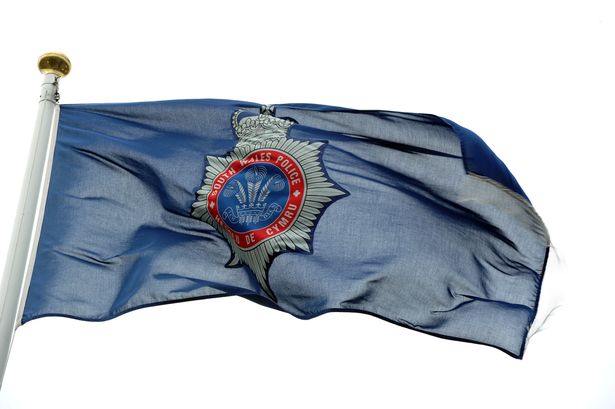 South Wales Police flag at South Wales Police HQ, Bridgend