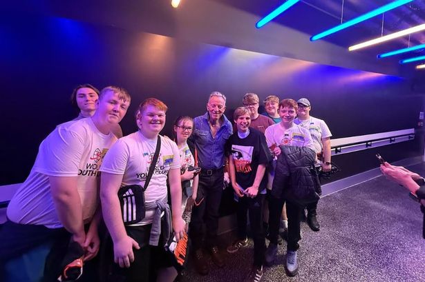Salford Lads Club members meet Bruce Springsteen