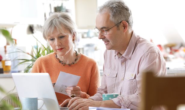 A couple doing their finances