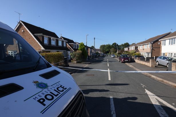 Police at the scene on Mallory Avenue in Lydiate