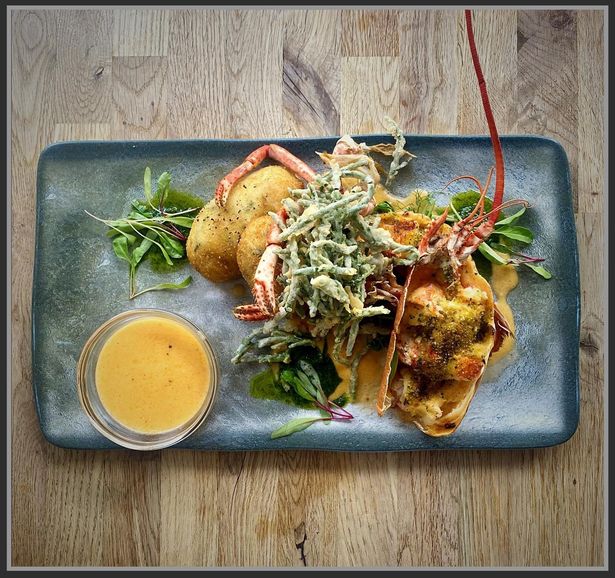 The restaurant served up a range of dishes made from locally-sourced ingredients, including a lobster, vermouth and paprika thermidor