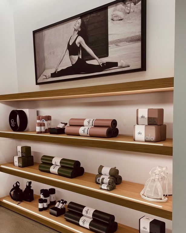 Alongside gymwear, the activewear brand also sells yoga mats and wellness items