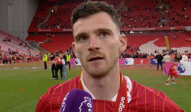 Andy Robertson being interviewed