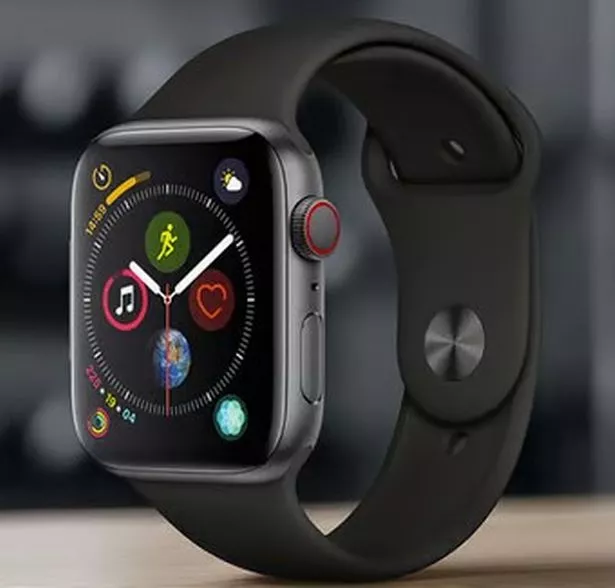 Apple Watch in black.