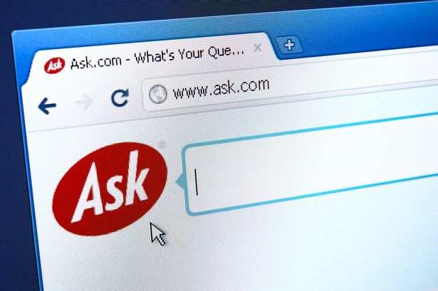 Izmir, Turkey - March 30, 2011: Close up of Ask.com main page on the web browser. Ask.com is an online question answering service.