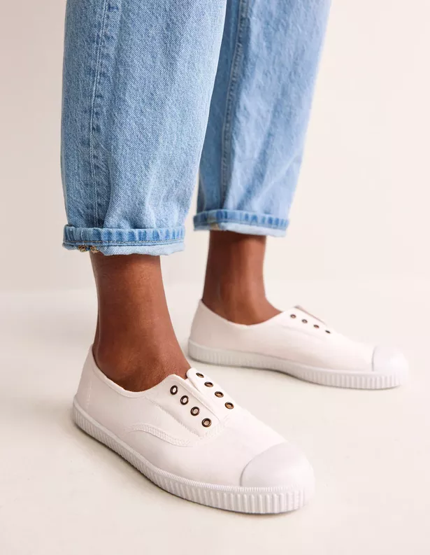The Laceless Canvas Plimsolls are on sale for £31.50