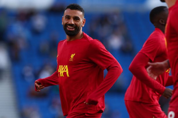 Mohamed Salah of Liverpool during the Premier League match between Brighton & Hove Albion FC and Liverpool FC