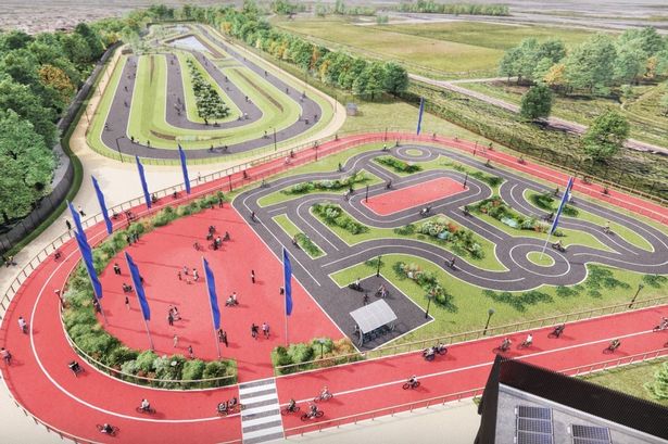 CGI of cycling tracks