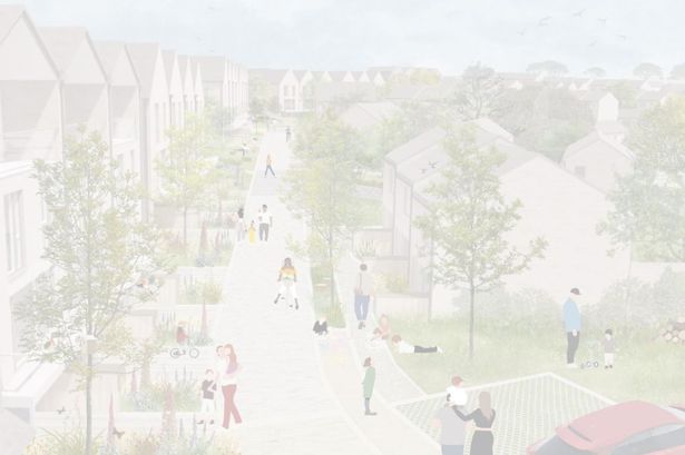 CGI of how the new neighbourhood planned for Bamford, in Rochdale, could look