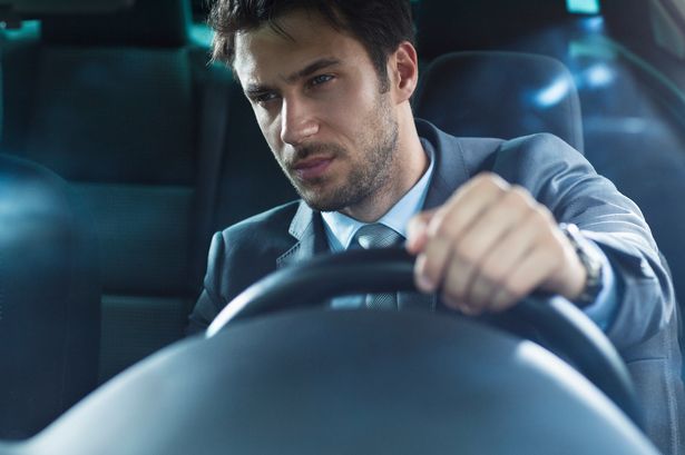 A general view of a man driving