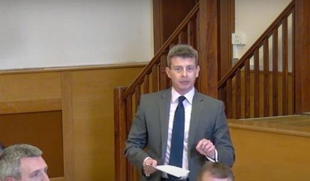 Conservative Coun Dan Costello, speaking in Dukinfield Town Hall at full council