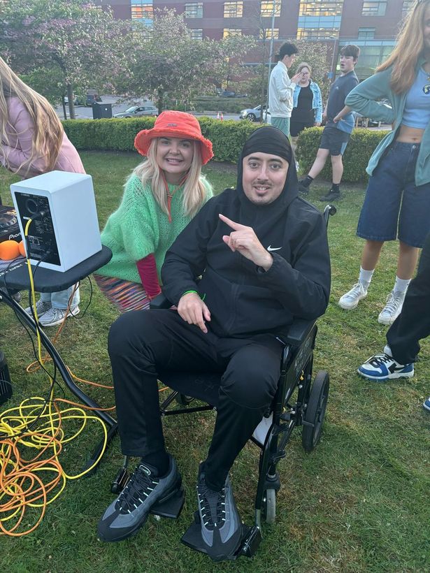 Gaz with fellow DJ Billie Clements at the fundraising event last week