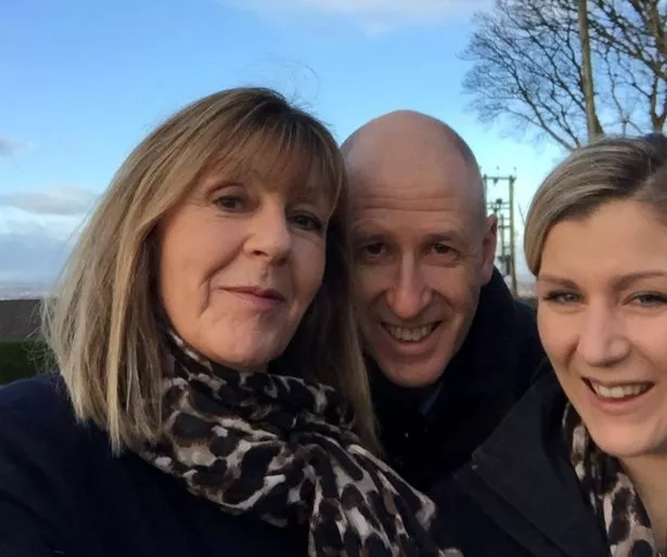 Beth Hunt (right) with her mum Anne and stepdad Ronnie
