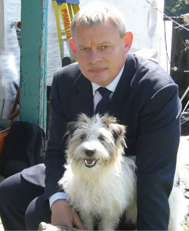 Martin Clunes with Dodger