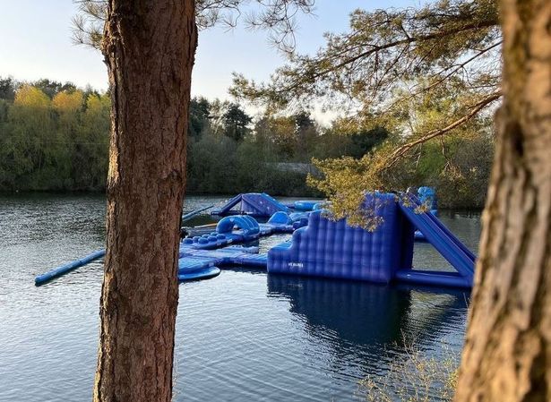 The aquapark at Wild Shore Delamere