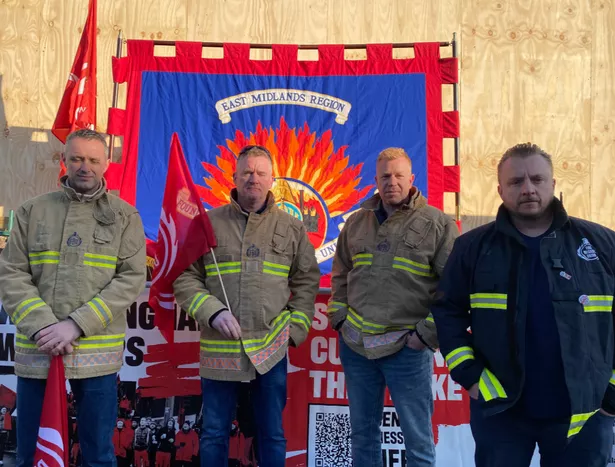 The Fire Brigades Union attended the 'megapicket' in Birmingham