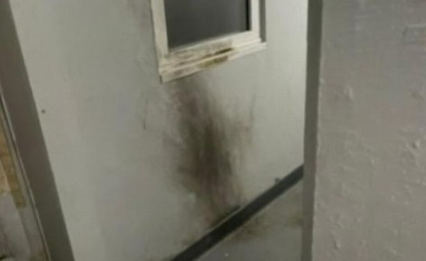 Fire damage directly outside flat