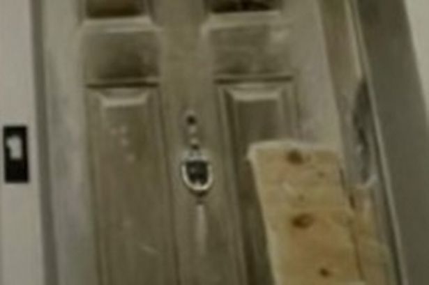 Fire damage to flat door