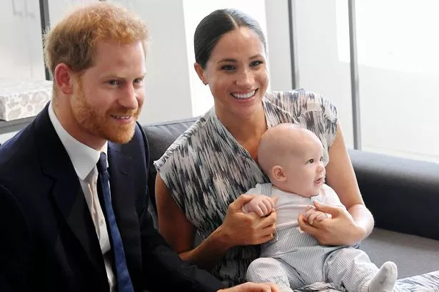 Prince Harry, Duke of Sussex, Meghan, Duchess of Sussex and their baby son Archie Mountbatten-Windsor