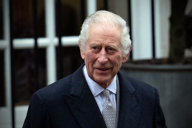King Charles III departs after receiving treatment for an enlarged prostate at The London Clinic on January 29, 2024 in London, England. 
